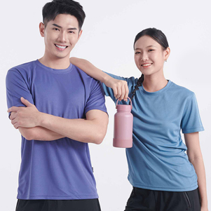 QD 04 - Unisex Microfibre Eyelet Short Sleeve T-Shirt