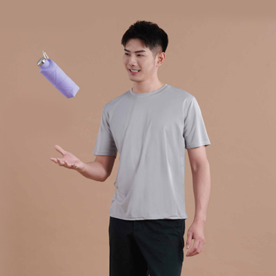 Unisex Microfibre Mini Eyelet Short Sleeve T-Shirt